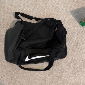 Nike Black and White Duffel Bag